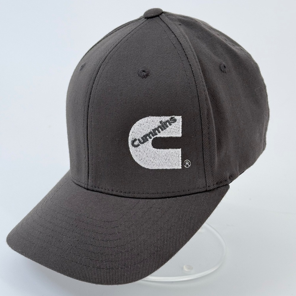 Cummins Diesel‎ Flexfit Hat Mens S-M Gray Yupoong Embroidered Logo Baseball Cap